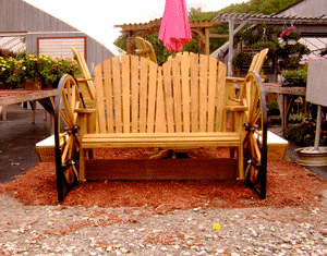 bench with wheels